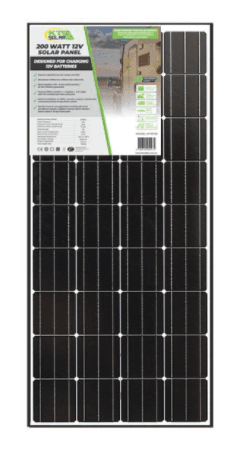 200 Watt,  12V Single Cell Mono-crystalline Solar Panel