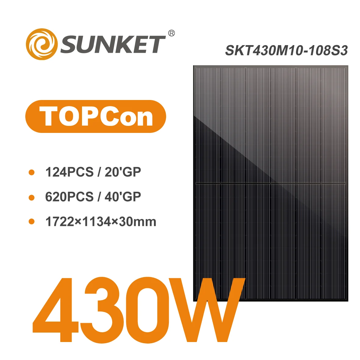 Sunket New EnergySKT410~430M10-108S3（Black mesh back panel）