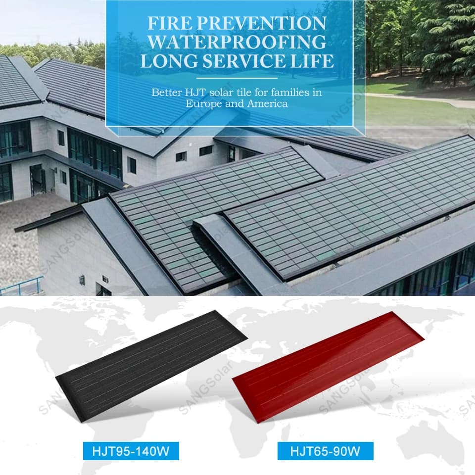 HJT BIPV Plane PV Solar Tile-HL-XWB13 T01130-140
