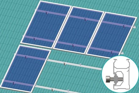 Sloping roof-tile roof mounting system