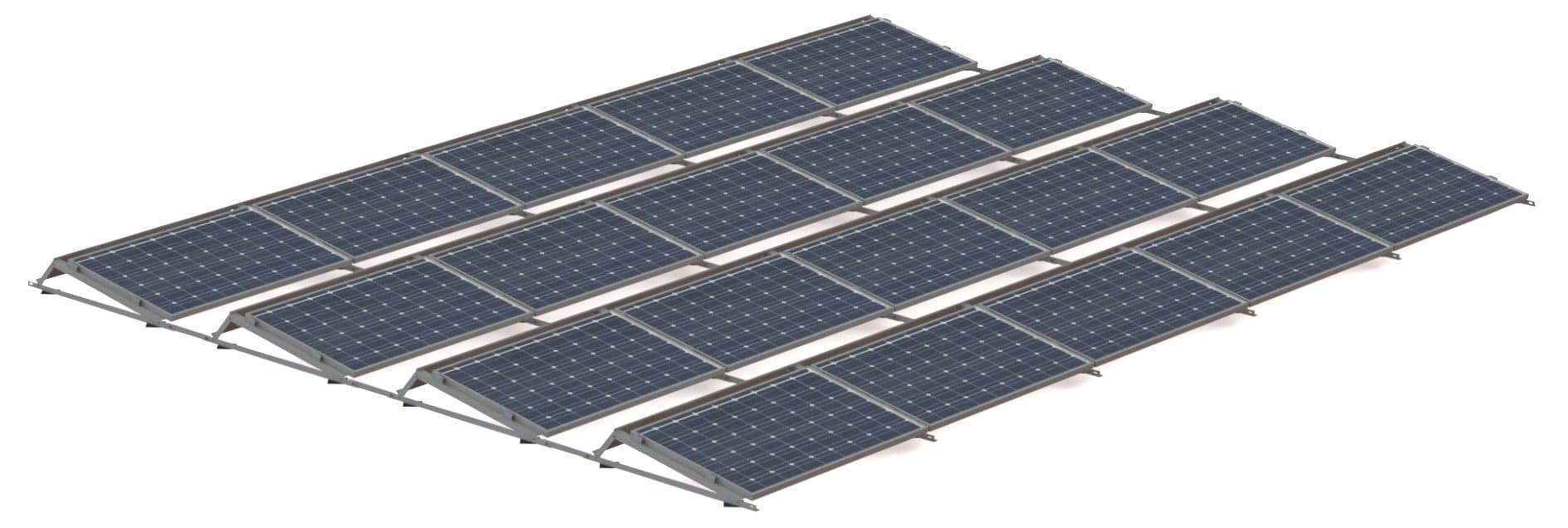 PROFINESS flat roof aerodynamic south system 10°