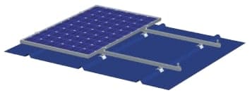 MRac Trapezoidal Metal Roof Clamp Solar PV Mounting System (with Rail)