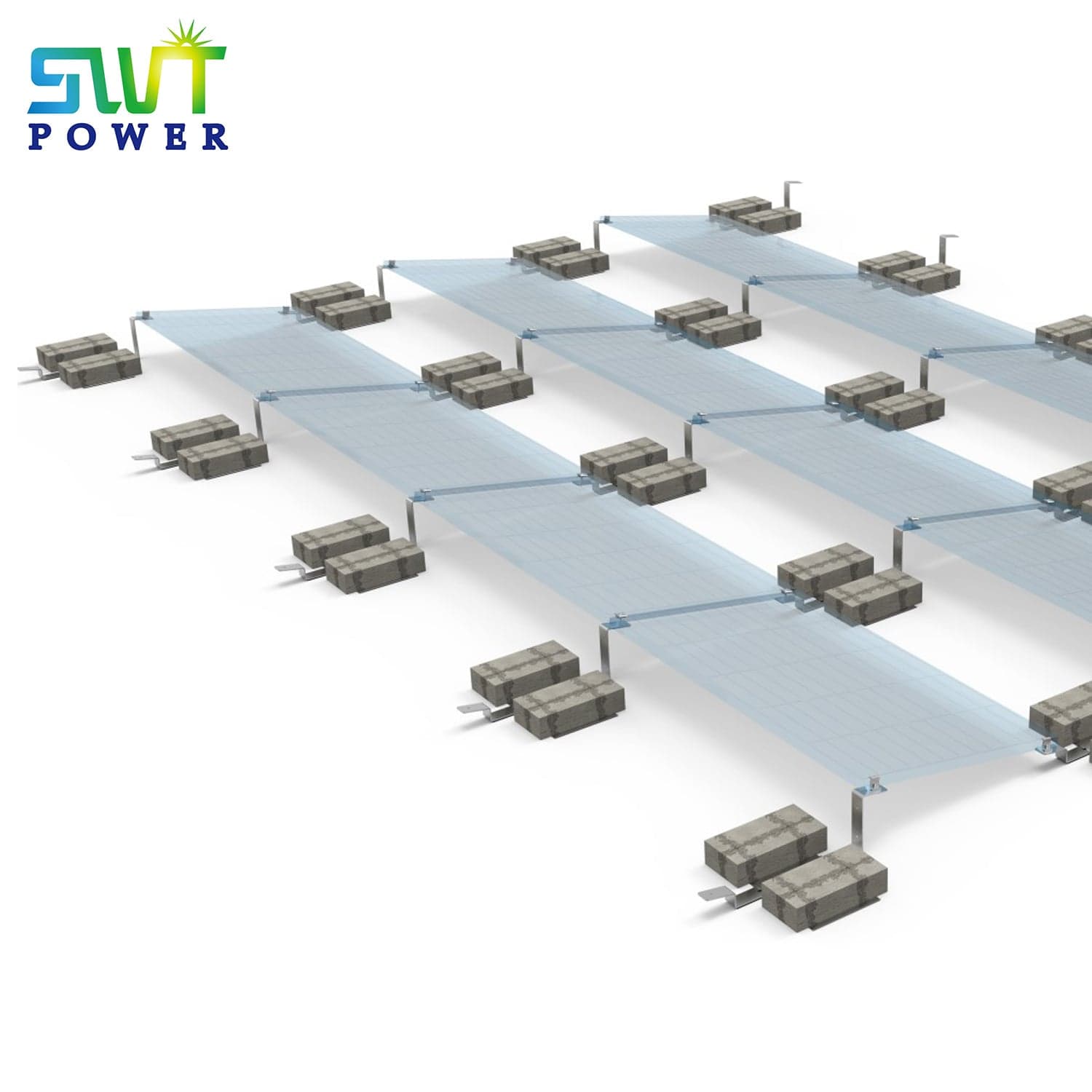Rail-free ballast flat roof mount