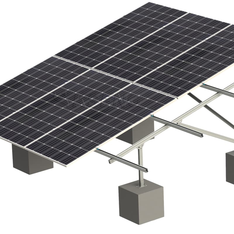 Ground Mounting System With Concrete Base