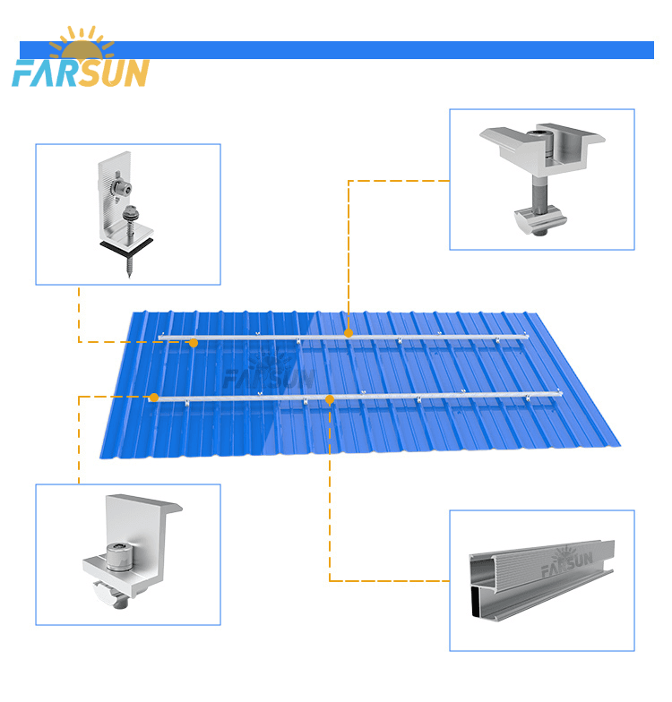 FS L Feet Structure Kit Metal Roof Solar Mounting System