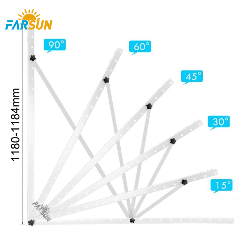 FS Aluminum Triangular Adjustable Solar PV Mounting For Flat Roof