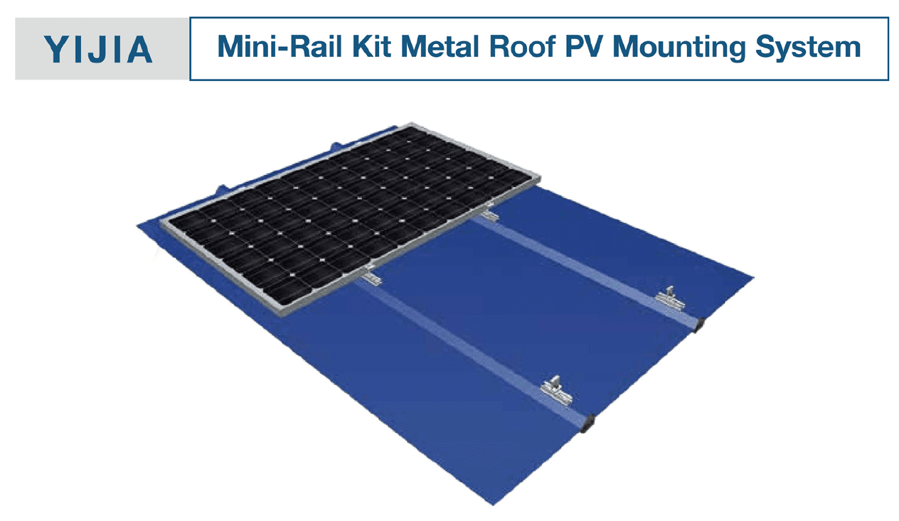 Mini-Rail Kit Metal Roof PV Mounting System