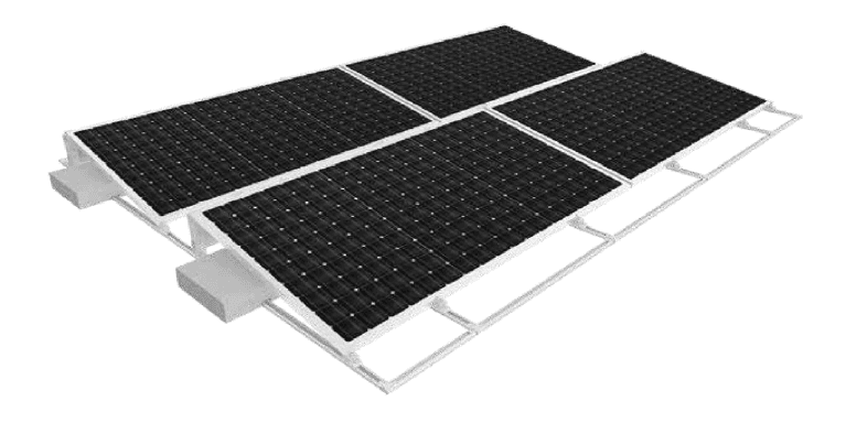 Ballasted Roof Solar PV Mounting System - Single Side