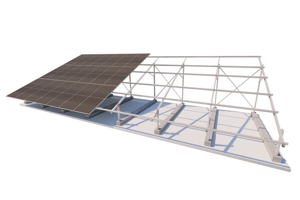 3 Vertical Panels on Concrete