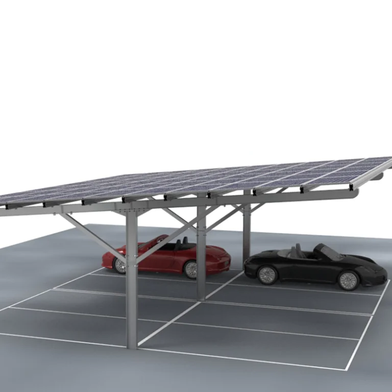 Steel Double Solar Panel Carport Mounting