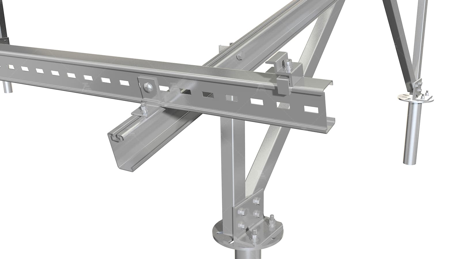 Hot dip galvanized Zinc Steel Solar Mounting System