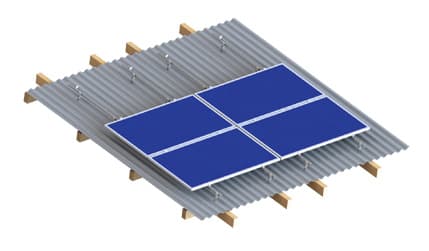 Tin Metal Roof Solar Mounting System without Rail