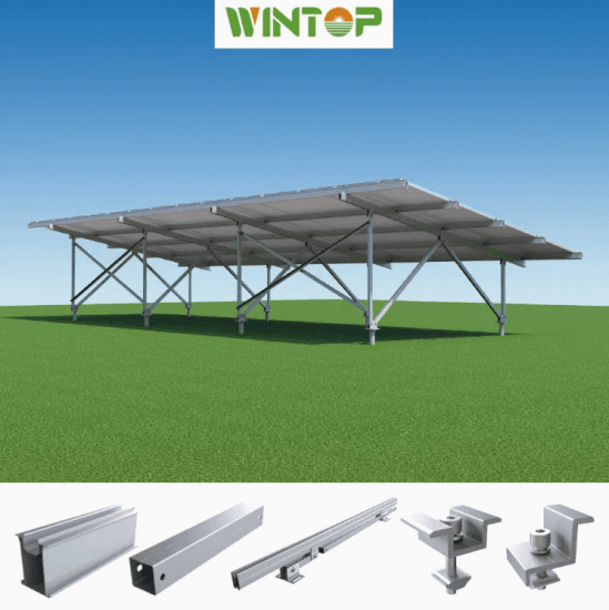 W-Shaped Solar Ground Support System