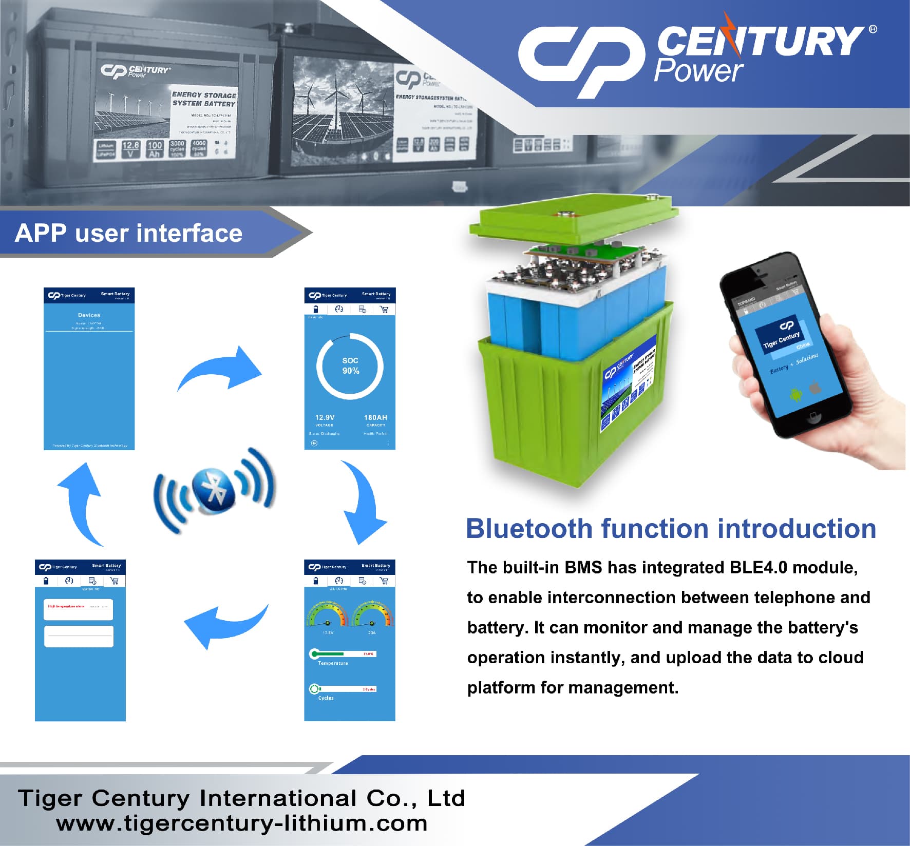12.8V100Ah-Bluetooth