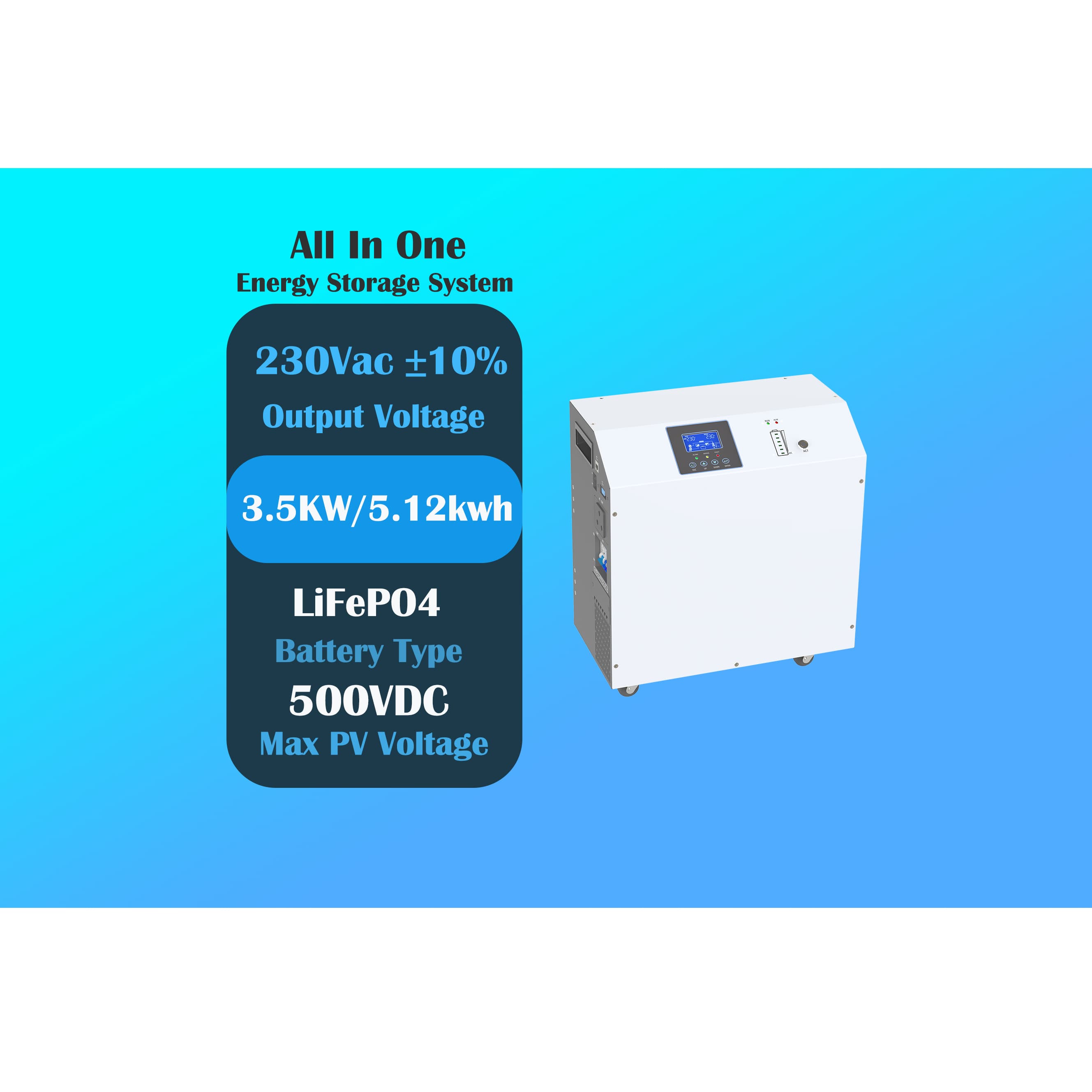 JFY Battery Hybrid All in one ESS SunAura 3.5KS5T