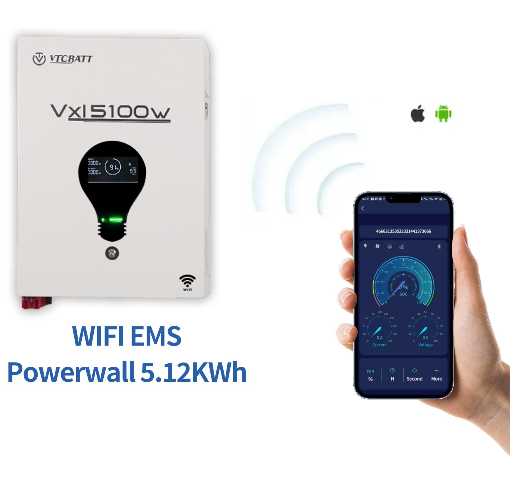 Vxl5100w 51.2V 100AH Home Energy Storage